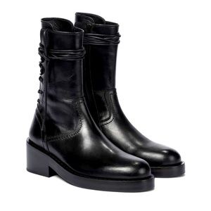 Ann Demeulemeester Black Leather Boots